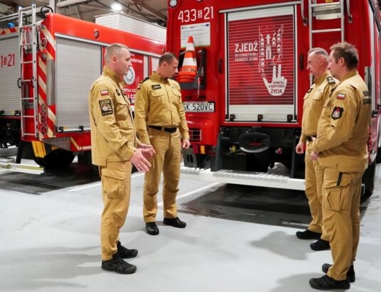 Komendant wojewódzki PSP sprawdził gotowość jednostek w powiecie cieszyńskim