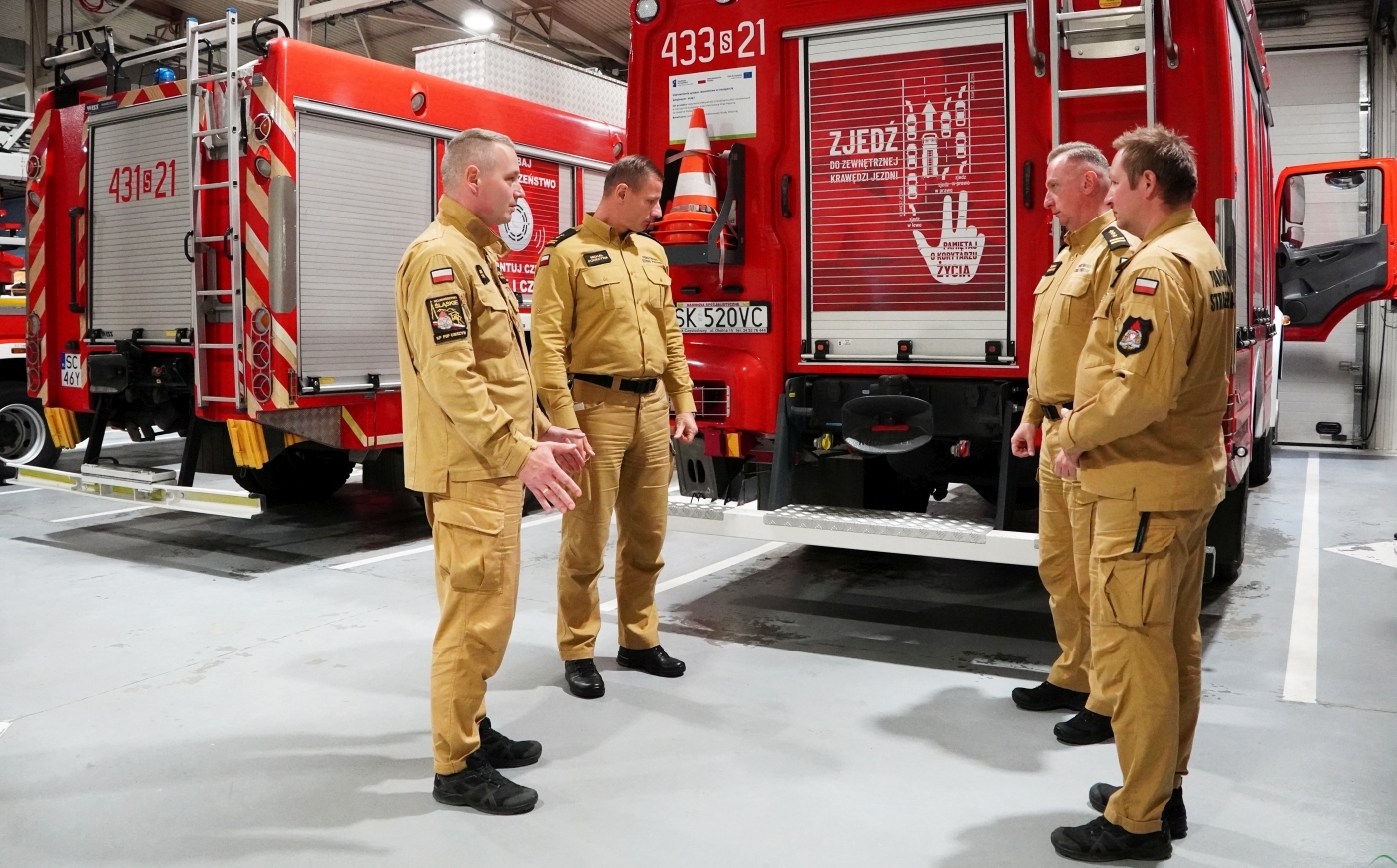 Komendant wojewódzki PSP sprawdził gotowość jednostek w powiecie cieszyńskim