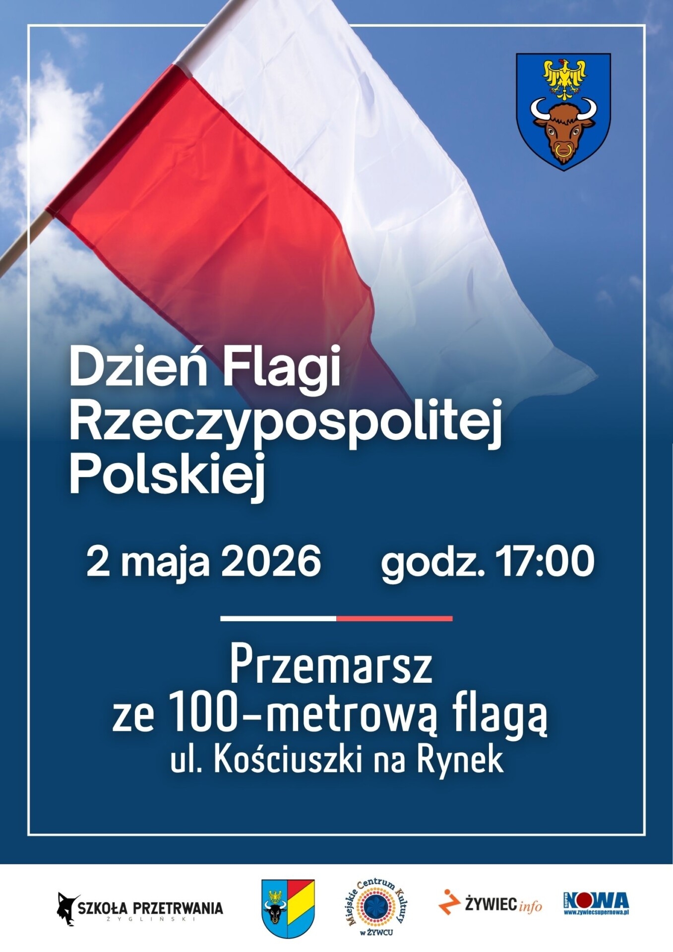 Przejdą ze 100-metrową flagą w Żywcu