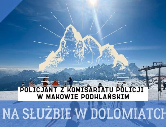 Policjant z Makowa Podhalańskiego z patrolem w Dolomitach | WIDEO