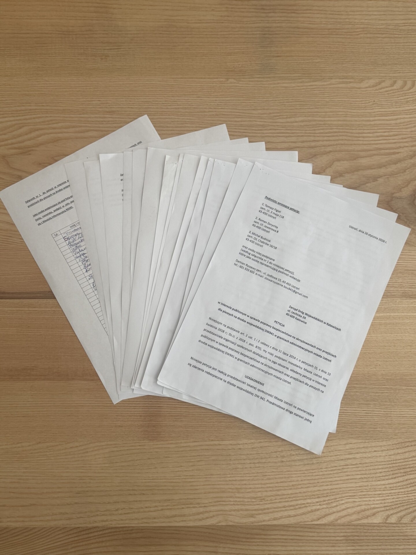 Ustroń: Kilkaset podpisów i petycja do ZDW