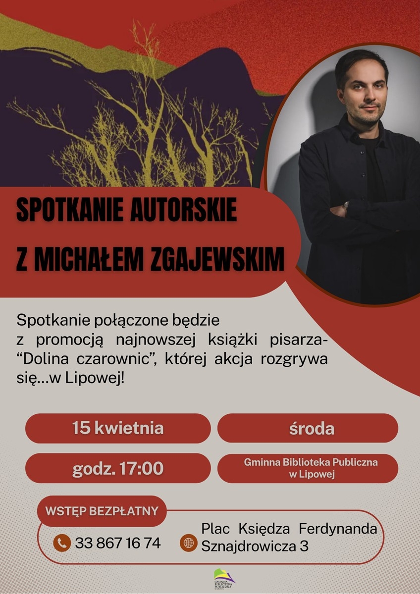 Autor kryminałów Michał Zgajewski w Lipowej