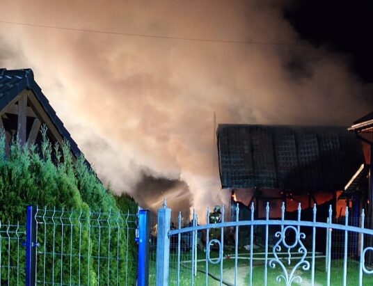 Z ostatniej chwili! Rudzica: Pożar warsztatu, trudna akcja gaśnicza. Zapaliła się też buta z acetylenem!