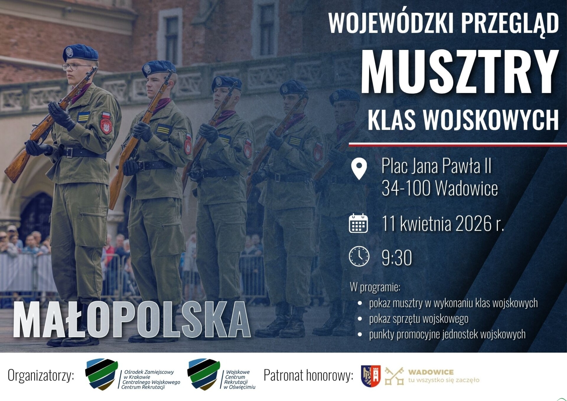 XI Wojewódzki Przegląd Musztry Klas Wojskowych w Wadowicach | WIDEO