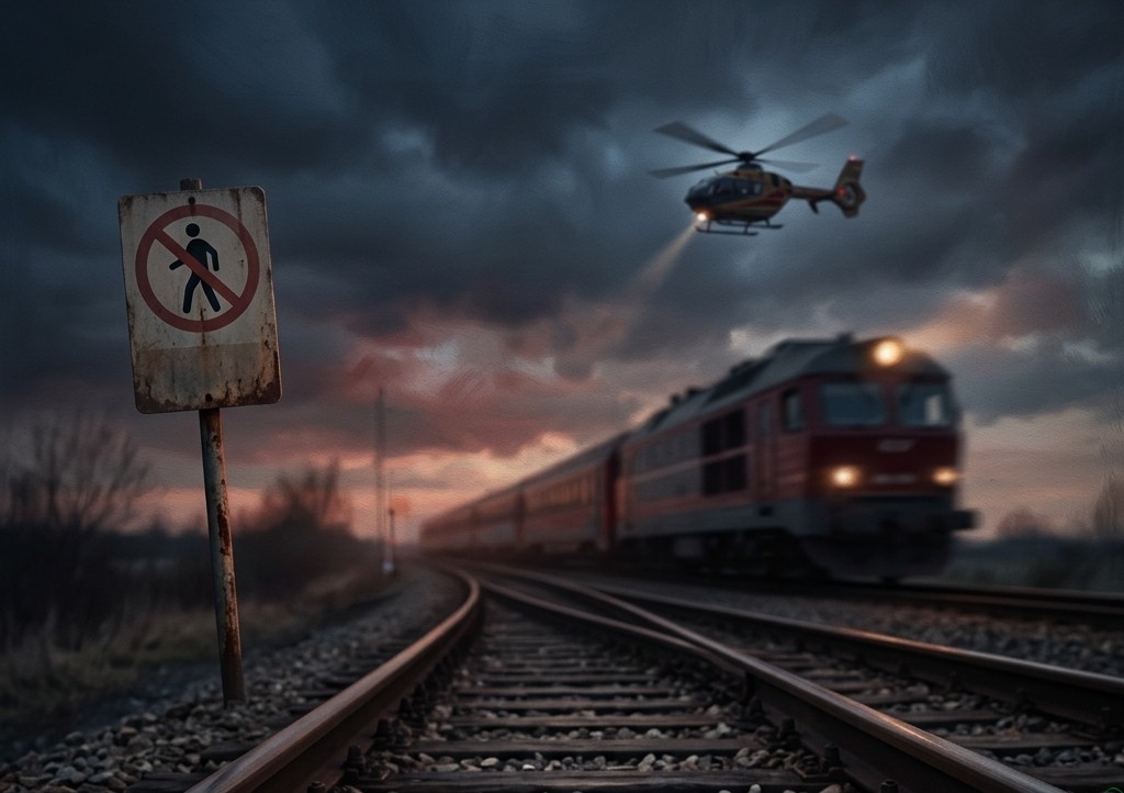 Dramat na stacji kolejowej. Potknął się na torach i został potrącony przez pociąg