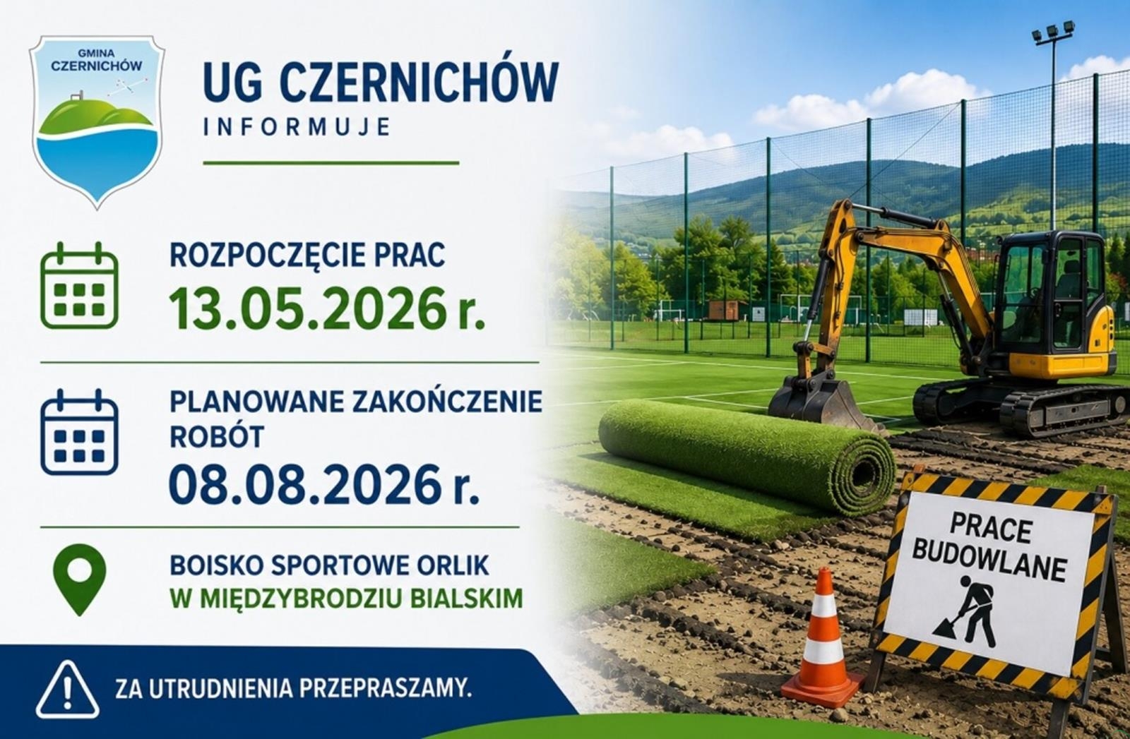 Międzybrodzie Bialskie: Orlik w przebudowie