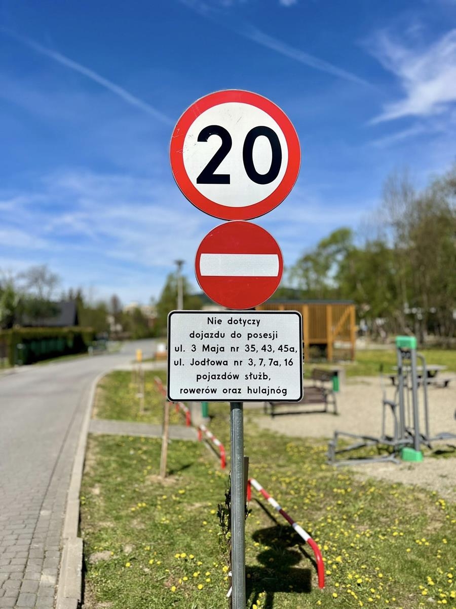 Ograniczenia na Jodłowej w Makowie Podhalańskim