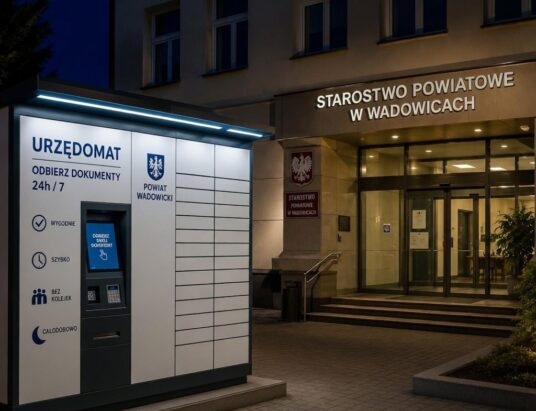 Urzędomat przed Starostwem Powiatowym w Wadowicach