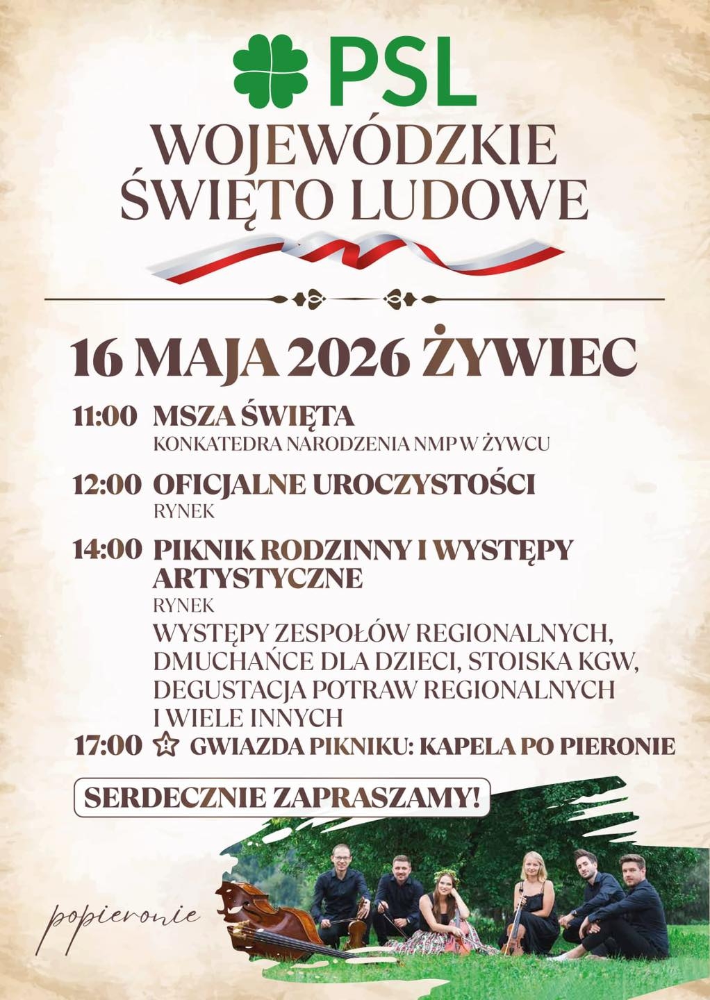 Wojewódzkie Święto Ludowe PSL w Żywcu | WIDEO