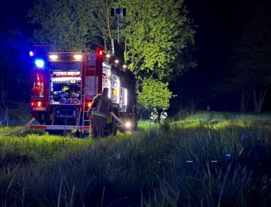 Pożar łąki w Starej Wsi. Prawdopodobnie ktoś zaprószył ogień