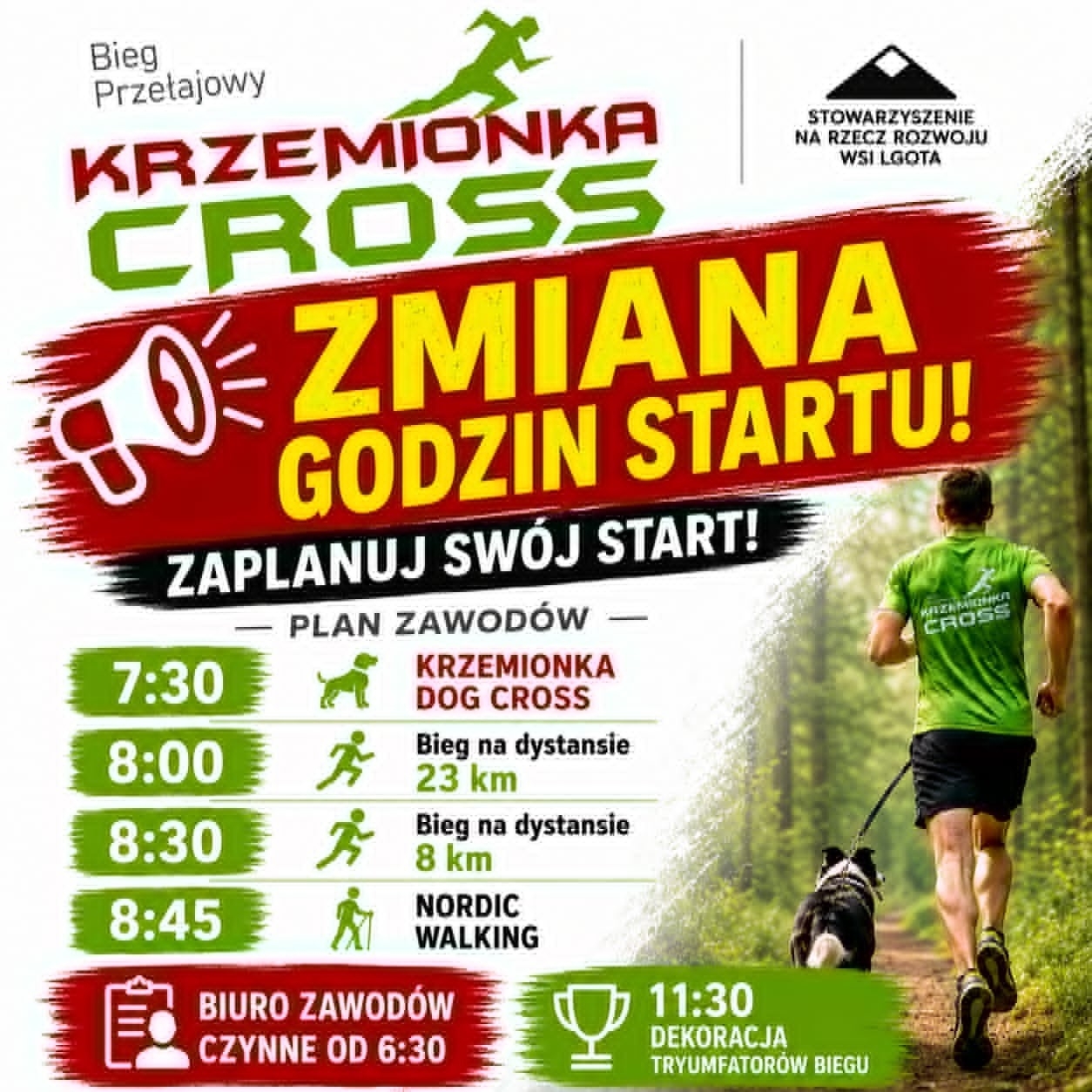 Jutro startuje Krzemionka Cross! Zmiana godzin startu!