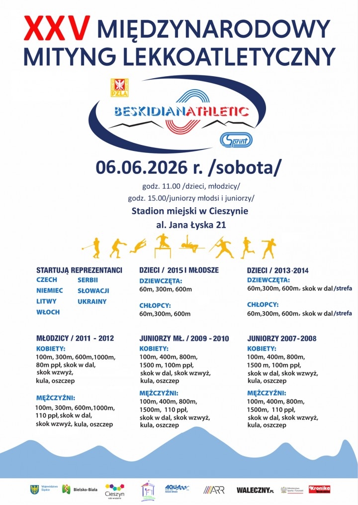 Lekkoatleci z ośmiu państw wystartują w Cieszynie. Przed nami jubileuszowy mityng Beskidianathletic