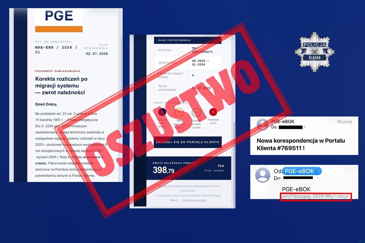 Fałszywy zwrot za prąd. Oszuści znów próbują wyłudzać dane