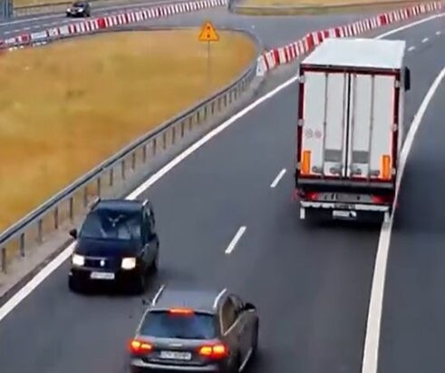 Kolejny kierowca zawracał na S1! – WIDEO
