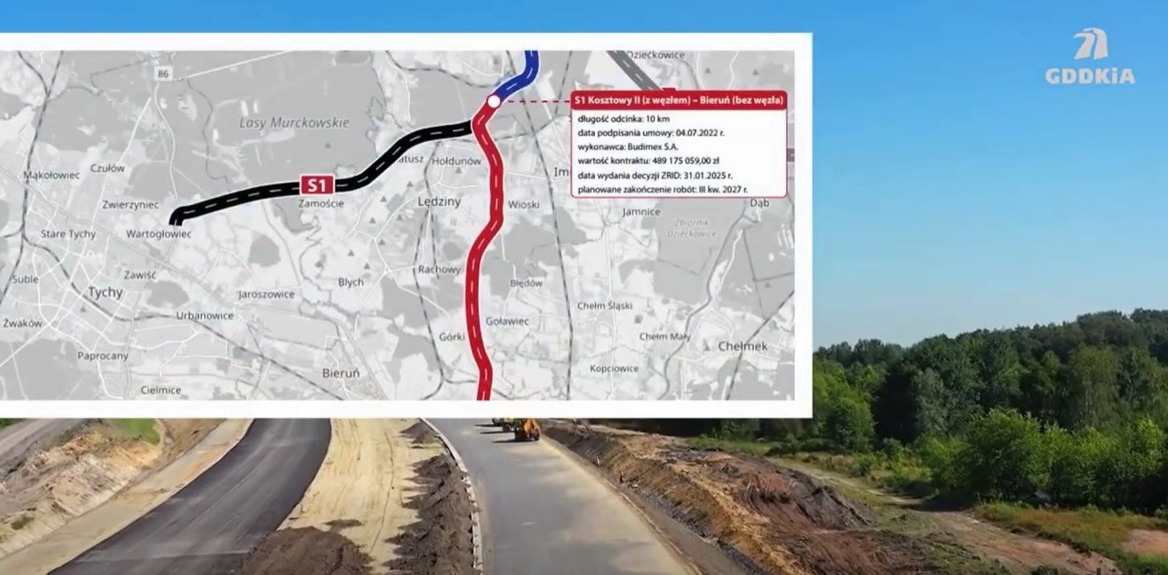 Jak idą prace na odcinku S1 Bieruń – Mysłowice?