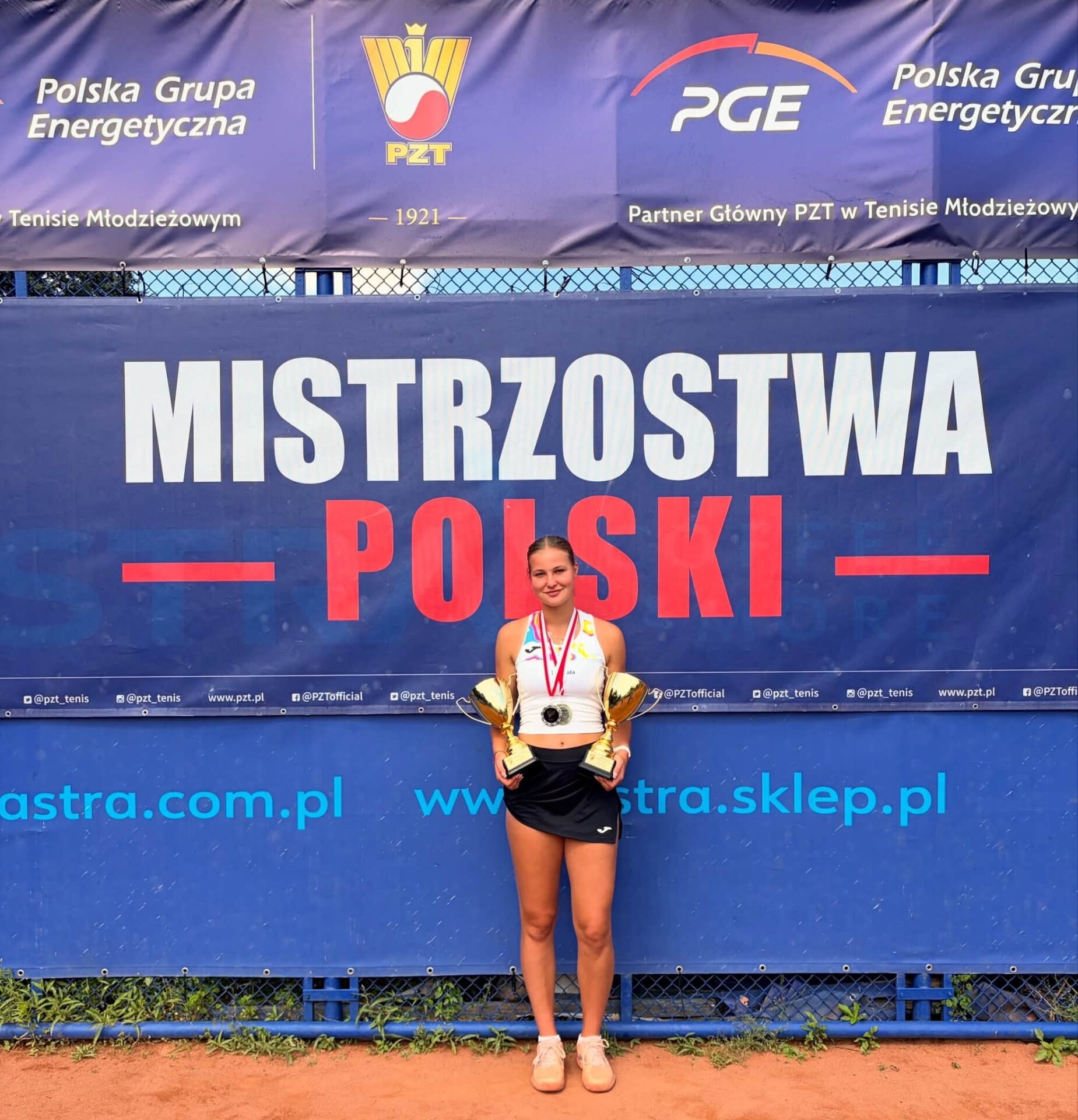 Dwa medale mistrzostw Polski dla tenisistki z Ustronia