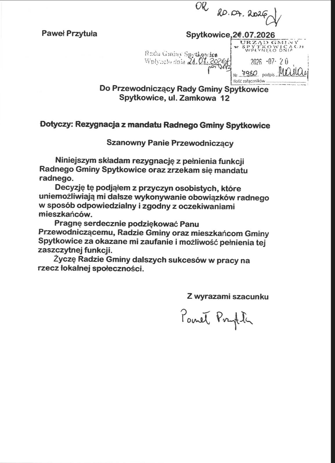 Radny rezygnuje. Będą wybory w Bachowicach