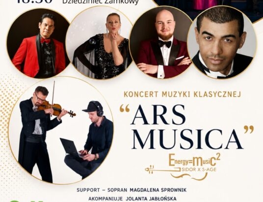 Wyjątkowy wieczór z muzyką klasyczną na zamkowym dziedzińcu w Kończycach Małych