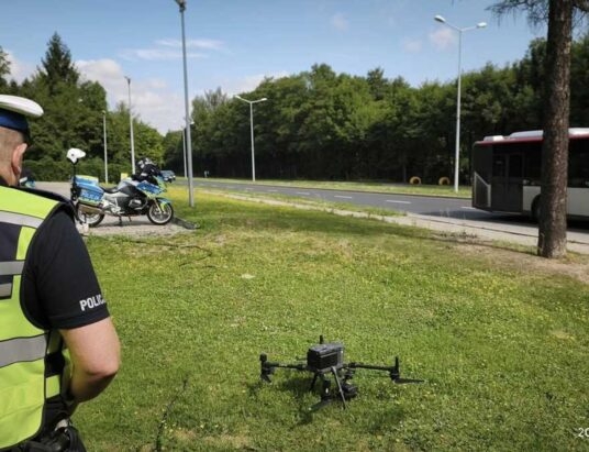 Co robił policyjny dron nad Bielskiem-Białą? – WIDEO
