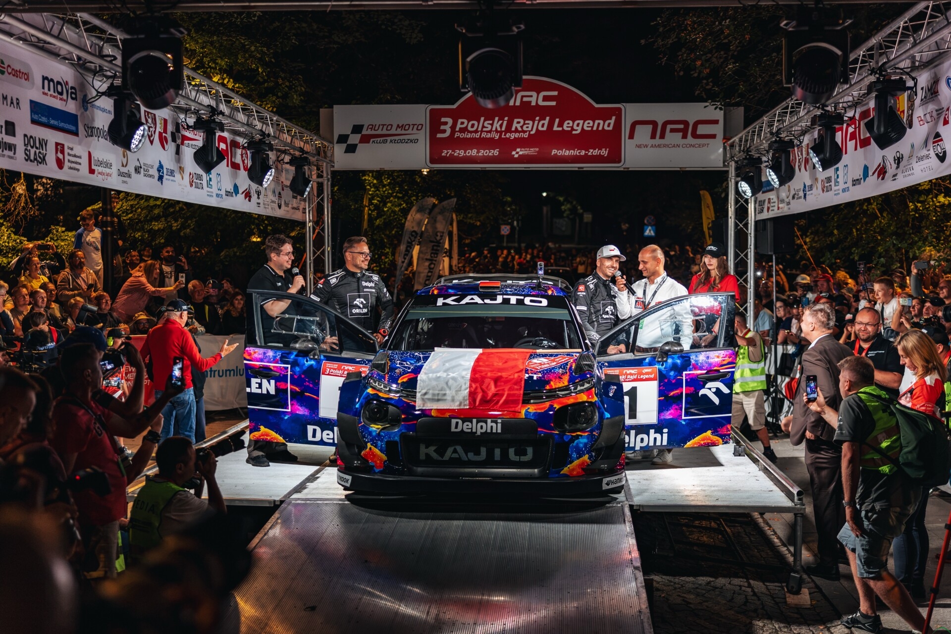 Rajdowe legendy wróciły na trasę. Kajetanowicz i Szczepaniak ruszyli Citroënem C3 WRC