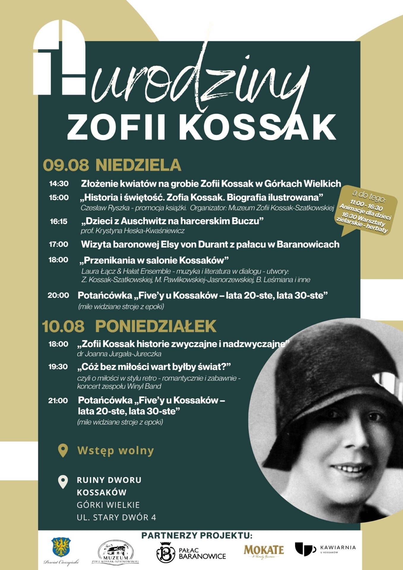 137. urodziny Zofii Kossak. Dwa dni świętowania w ruinach Dworu Kossaków