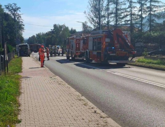 Uszkodzony gazociąg w Bujakowie