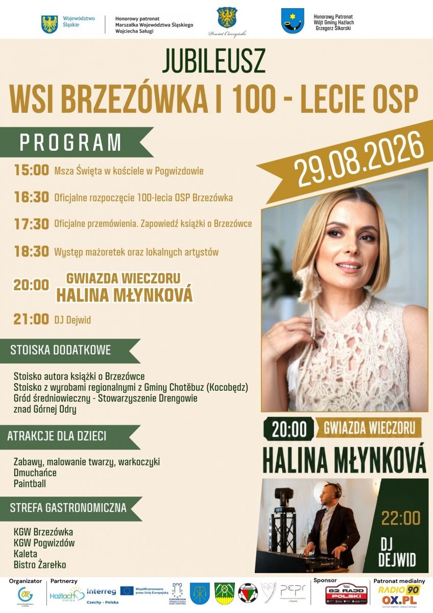 Podwójny jubileusz w Brzezówce. Gwiazdą Halina Młynkowa