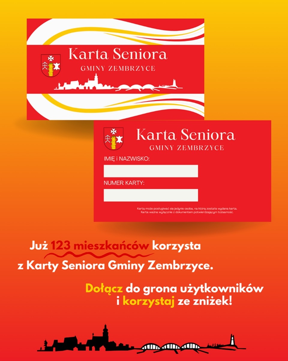 Karta Seniora gminy Zembrzyce cieszy się niezłym wzięciem