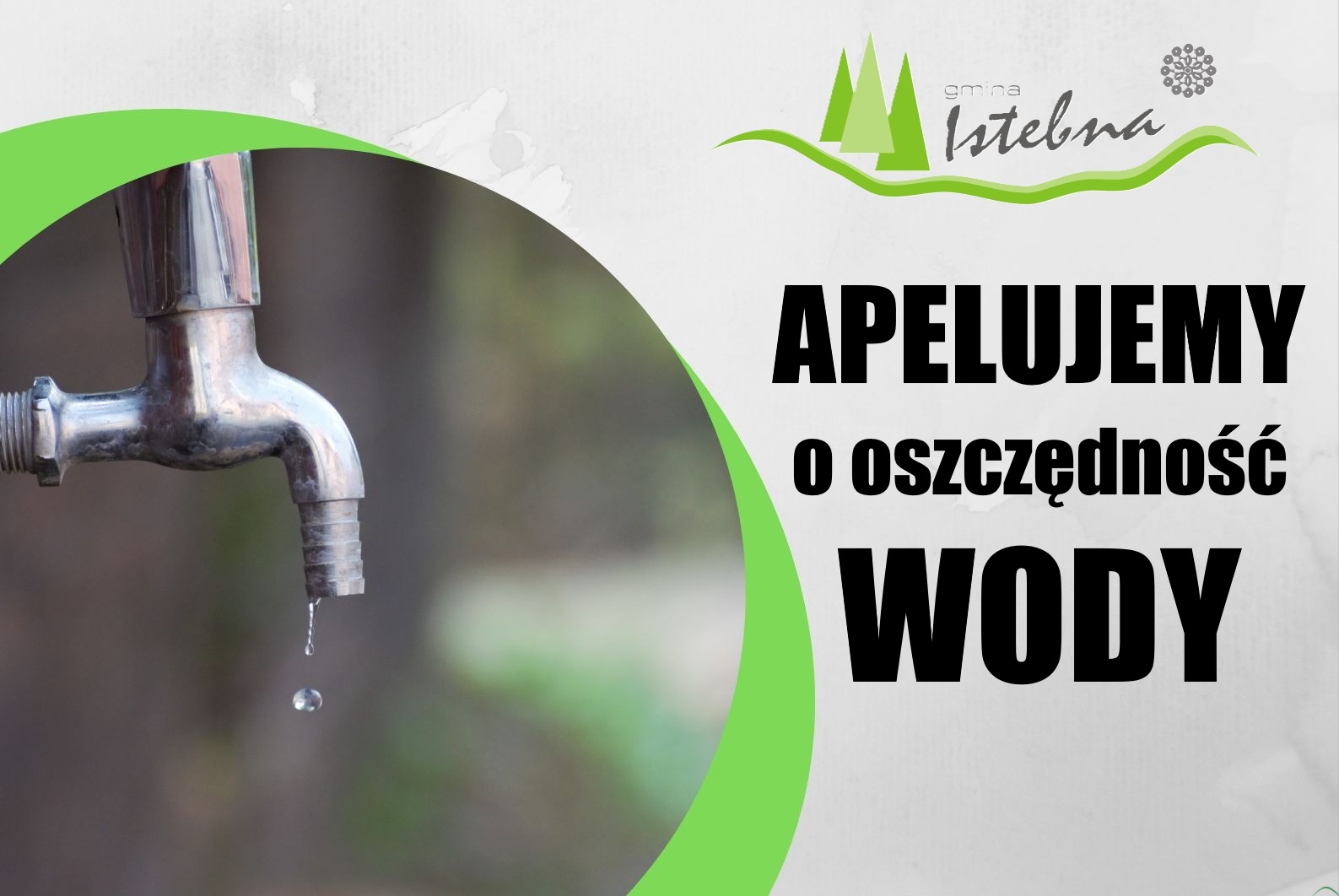 Gmina Istebna apeluje o oszczędzanie wody