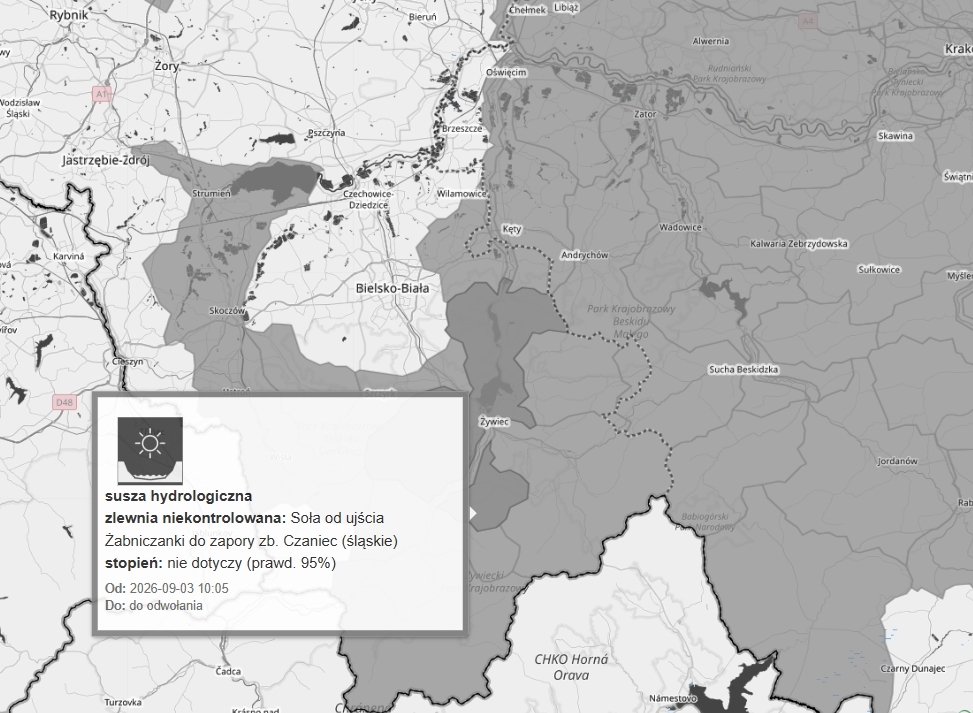 Susza zaciska pętlę wokół regionu