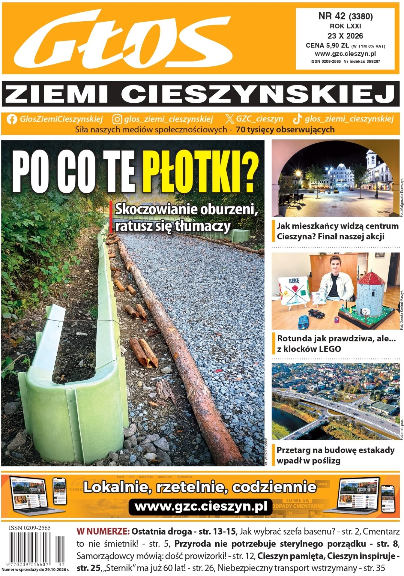 Nie tylko o płotkach na Kaplicówce, które rozpętały burzę. Najnowszy „Głos Ziemi Cieszyńskiej” już jest!