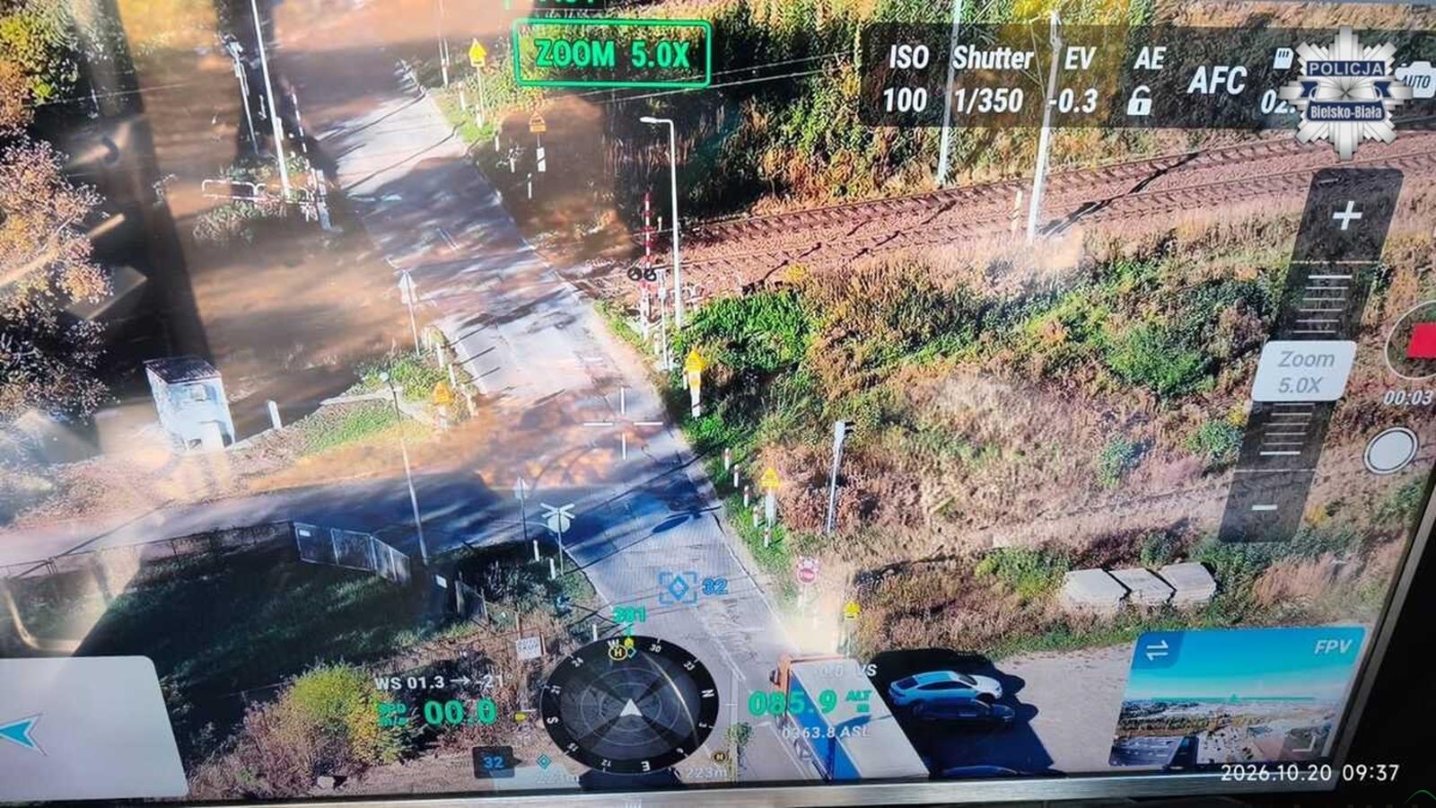 Bielscy policjanci sprawdzali przejazdy kolejowe
