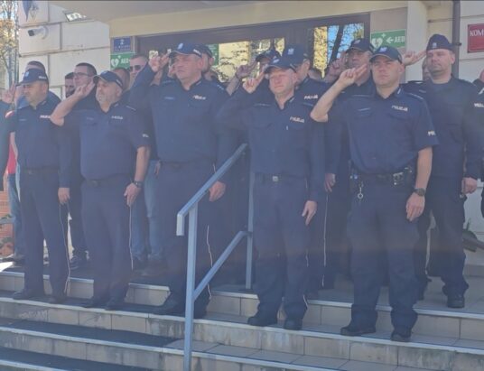 Cieszyńscy policjanci pożegnali podkomisarza Natana Sieronia