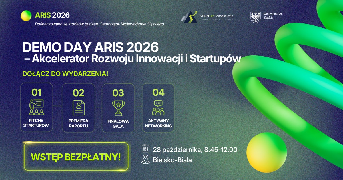 Demo Day ARIS 2026 w Bielsku-Białej. Pięć startupów powalczy o nagrodę