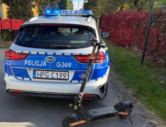 Pijany na hulajnodze elektrycznej