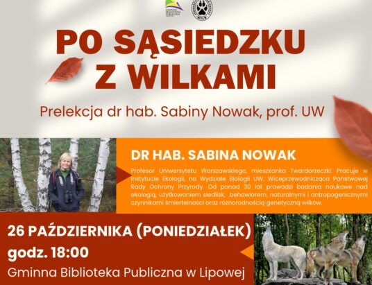 O wilkach w bibliotece w Lipowej